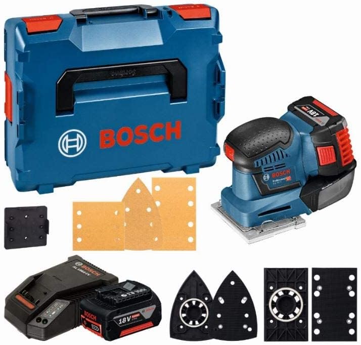 BOSCH GSS 12V-13 Professional Akku-Schwingschleifer in L-BOXX avec Zubehör