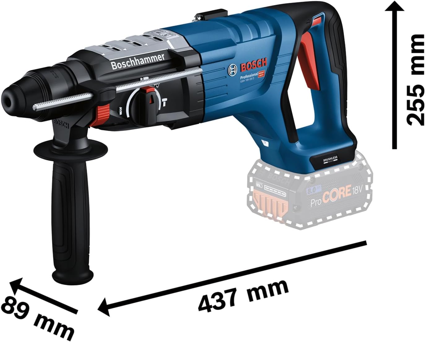 BOSCH GBH 18V-28 D Akku-marteau perforateur SDS-Plus in XL-BOXX (0611919004)