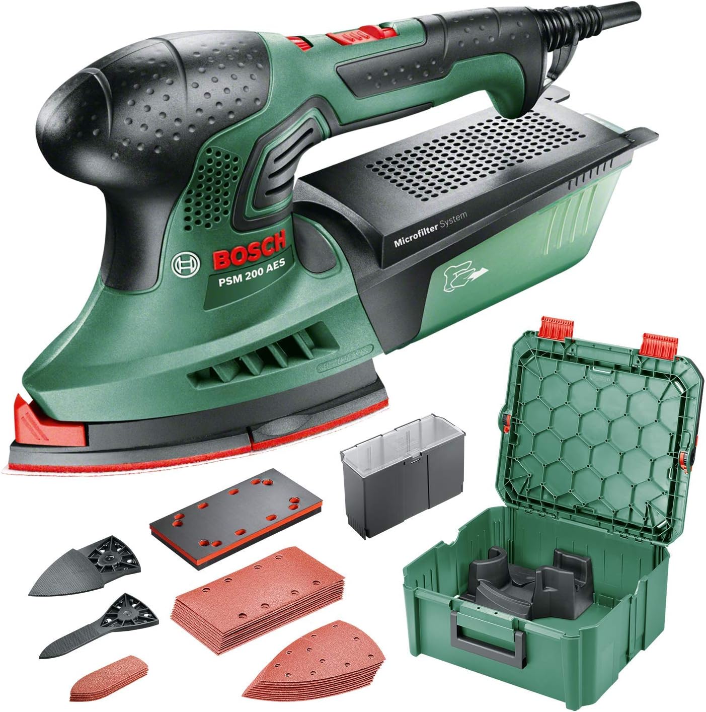 BOSCH DIY PSM 80 A Multischleifer avec Schleifblättern et coffrets