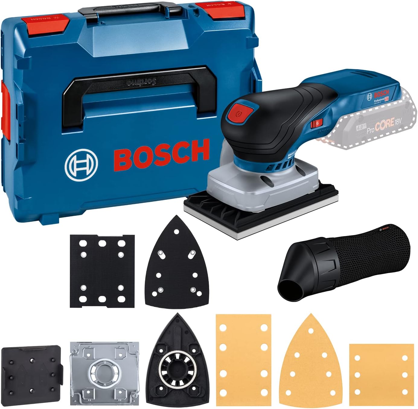 Ponceuse orbitale 80x130 mm 18 V BOSCH GSS 18V-13 (carton uniquement)