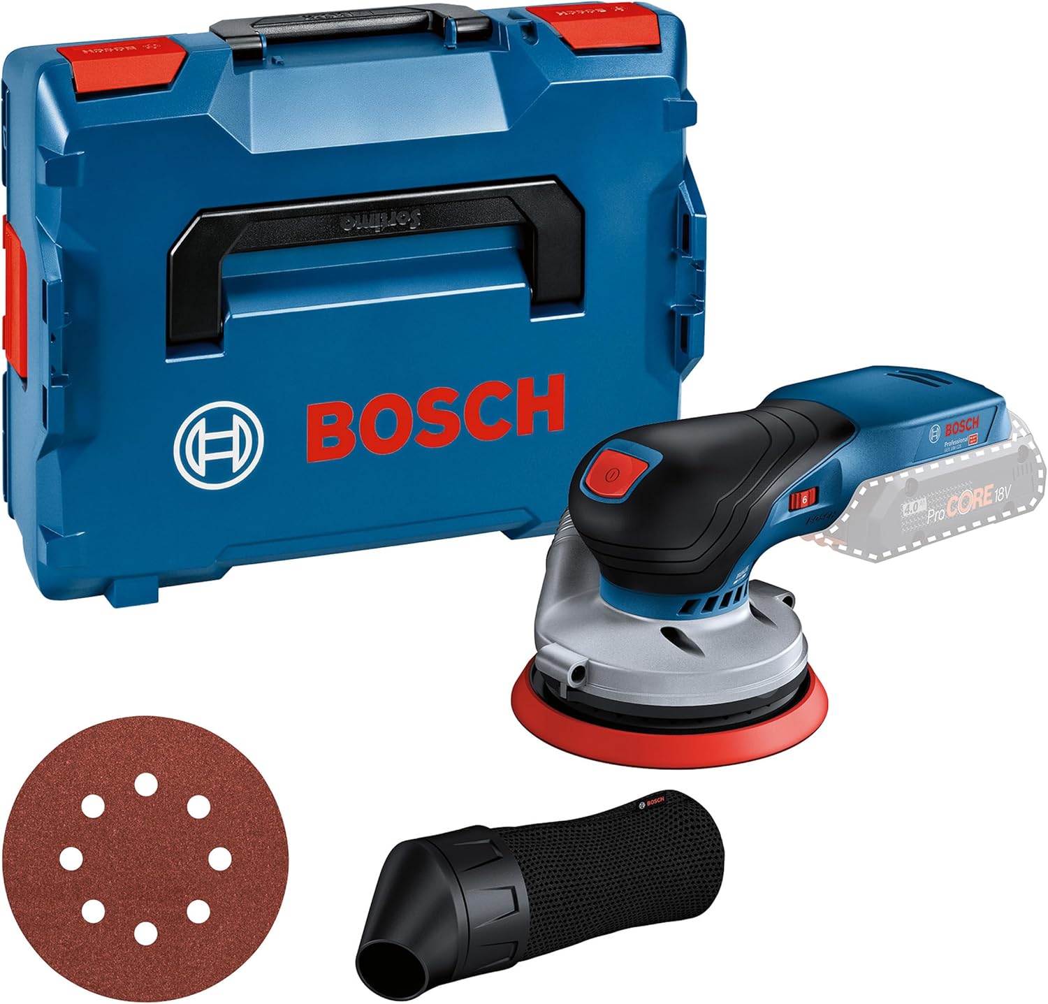 Ponceuse orbitale aléatoire sans fil BOSCH 0601372200 GEX 18V-125 en coffret L-BOXX 136 avec disques de ponçage