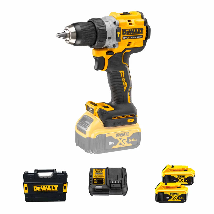 DEWALT XR perceuse-visseuse à percussion compacte DCD805P2LRT-QW 18V 2x5Ah Li-Ion sans balais