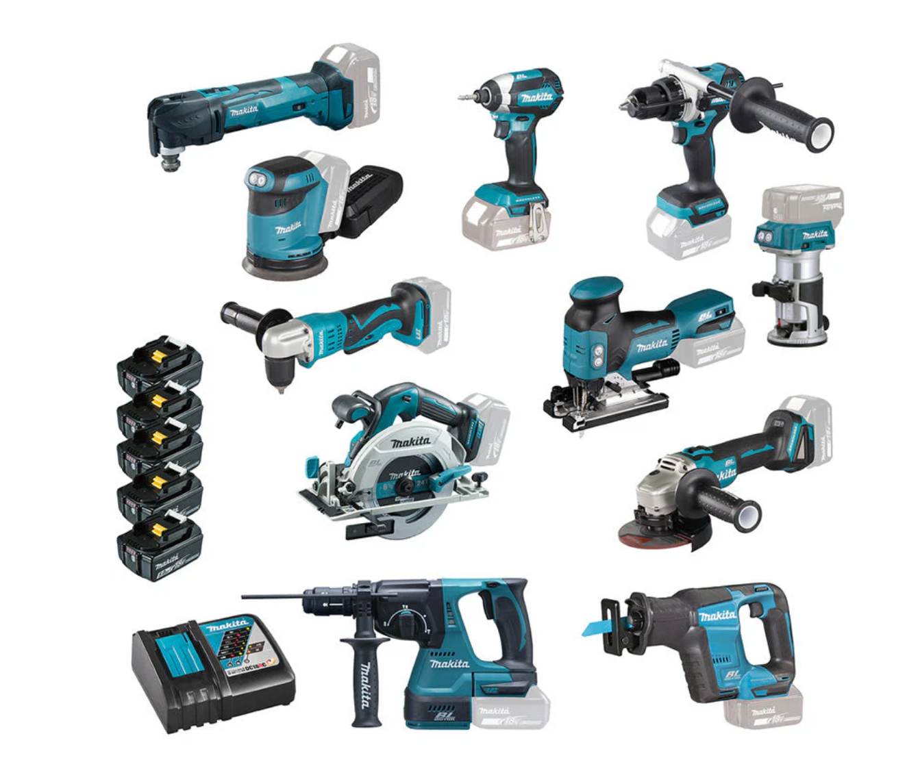 MAKITA DLX1122JX1 18V LXT® 11-Werkzeug-Ensemble