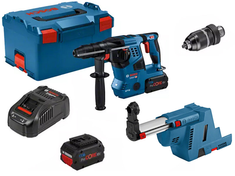 BOSCH GBH 18V-28 CF Professional SDS-plus marteau perforateur avec 2 ProCORE 8,0 Ah batteries