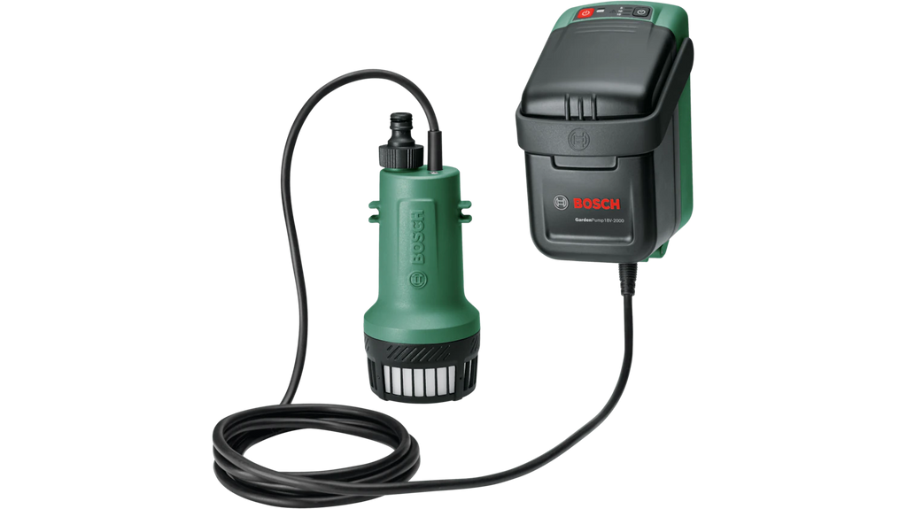 BOSCH GardenPump 18V-2000 Akku-Regenwasserpumpe avec 1 x 2,5 Ah Akku